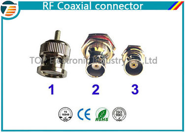Enchufe recto RG59 del conector BNC del conector coaxial del RF del soporte del cable 75Ω