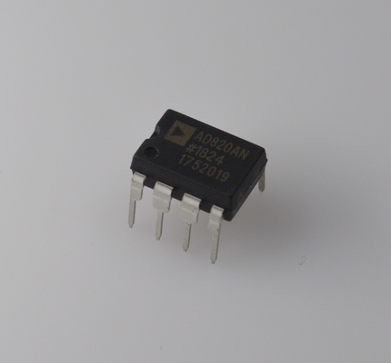 AD820ANZ Amplificador operacional de precisión de 5 MHz, alimentación simple/doble (±18V) bajo consumo 1.3mA, salida riel a riel, amplio rango de temperatura -40°C~+125°C para aplicaciones industriales y automotrices