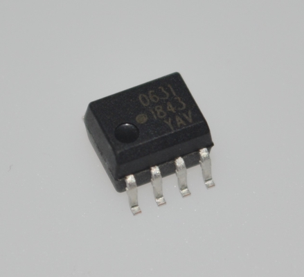 Ultracompacto HCPL-0631-500E CMR alto 3.5kV/μs 10kV/μs Aislamiento 1mA Baja corriente Alta temperatura 110°C 5kV Aislamiento Alta velocidad 1MBd Amplio Vcc 2.7-5.5V Paquete SOIC-8