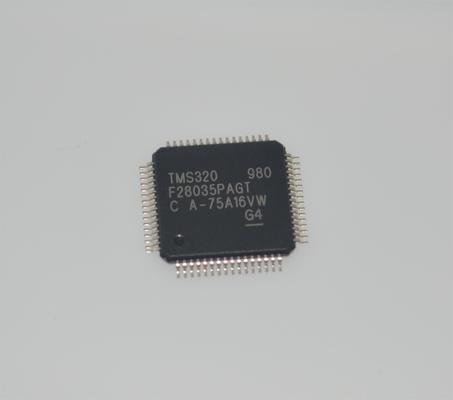 TMS320F28035PAGT MCU C2000 de 60MHz, 128KB Flash, ADC de 12 bits, 16 PWM, TQFP-64, -40°C a +105°C