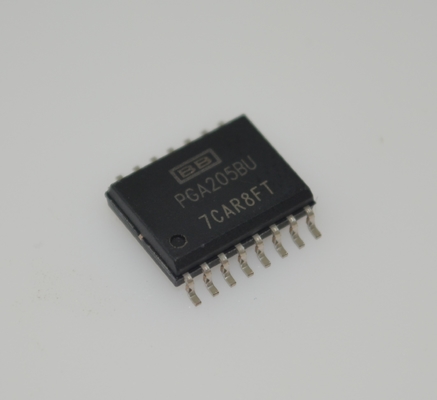 PGA205BU Amplificador de ganancia programable 1-1000x Rango de ganancia 1MHz Ancho de banda ± 18V Suministro 0.01% Error de ganancia DIP-16 -40 °C a +85 °C