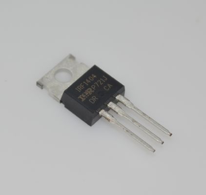 IRF1404PBF MOSFET de canal N de 40 V y 162 A con RDS(on) ultra bajo de 1,7 mΩ, paquete TO-220, 100% probado contra avalanchas, conmutación rápida, alta densidad de potencia y fiabilidad de grado industrial
