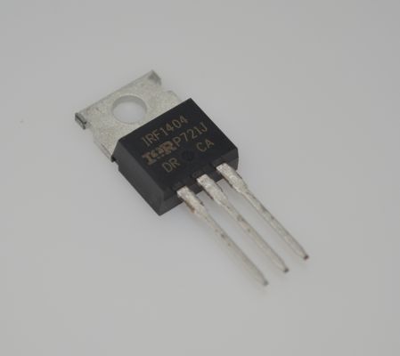 IRF1404PBF MOSFET de canal N de 40 V y 162 A con RDS(on) ultra bajo de 1,7 mΩ, paquete TO-220, 100% probado contra avalanchas, conmutación rápida, alta densidad de potencia y fiabilidad de grado industrial