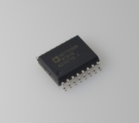 AD7705BRZ ADC de 16 bits, precisión, bajo ruido, funcionamiento a 3V/5V, filtro en chip, interfaz SPI, baja potencia, -40°C a +85°C, grado industrial