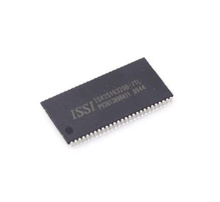 IS42S16320B-7TL SDRAM 64Mb Densidad 166MHz Velocidad 3.3V Operación 16Mx16 Organización LVTTL Interfaz Temporada industrial (-40°C~85°C) Compacto paquete TSOP-II Alta confiabilidad