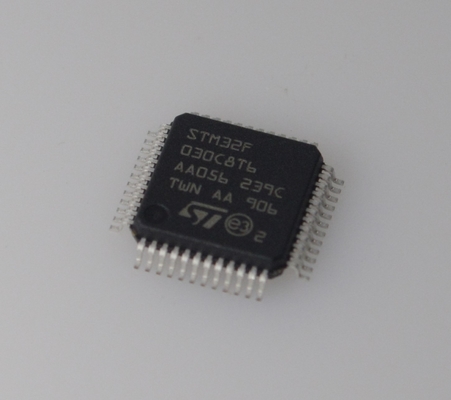 STM32F030C8T6 MCU Cortex-M0 de 48MHz, 64KB Flash, 8KB RAM, ADC de 12 bits, bajo costo, tolerante a 5V, 37 GPIO y amplio rango de temperatura para diseños embebidos robustos