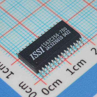 IS62C256-70U SRAM de alta velocidad 32Kx8, tiempo de acceso 70ns, bajo consumo, CMOS, operación a 5V, rango de temperatura industrial, compatible con TTL, retención de datos confiable, fácil de usar, paquete de 28 pines