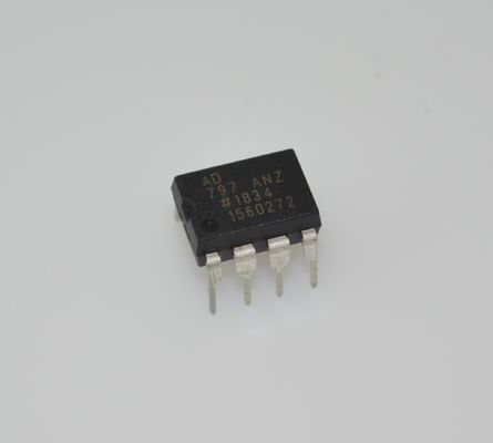 AD797ANZ Ultralow Noise (0.9nV/√Hz) Op Amp with 0.1µV/°C Drift 110dB CMRR 8-Pin DIP 80MHz Gain-Bandwidth High Speed (20V/µs) for Precision Instrumentation Applications