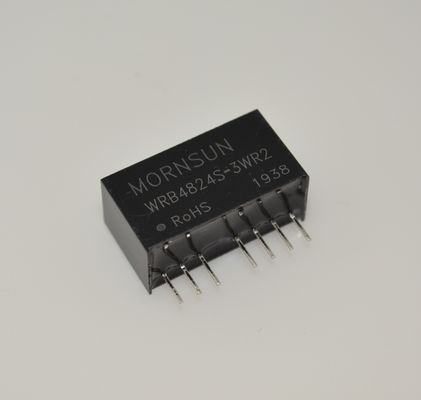 WRB4824S-3WR2 Fuente de alimentación avanzada de 48V 2.4kW para riel DIN, entrada ultra ancha de 85-264VAC, potencia pico del 300%, PFC activo, baja corriente de fuga, funcionamiento de -40°C a +85°C, protección IP67, inmunidad C1/C2 y preparado para 5G