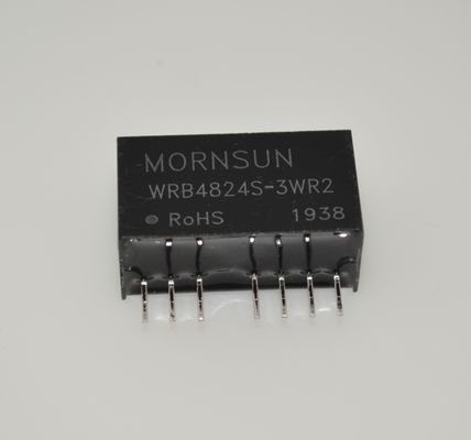 WRB4824S-3WR2 Fuente de alimentación avanzada de 48V 2.4kW para riel DIN, entrada ultra ancha de 85-264VAC, potencia pico del 300%, PFC activo, baja corriente de fuga, funcionamiento de -40°C a +85°C, protección IP67, inmunidad C1/C2 y preparado para 5G