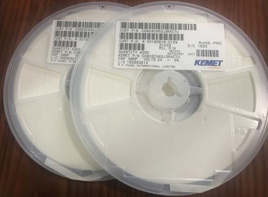 Tiny 0603 MLCC 56nF ±5% 25V X7R Dielectric -55°C to +125°C Range High CV Stable Performance RoHS Compliant Tape & Reel Packaged for Automated Assembly