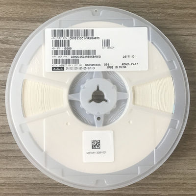 GRM0335C1H5R6BA01D 5.6pF ±0.1pF 0402 MLCC con dieléctrico C0G (NP0) de 50V para máxima estabilidad, alto factor Q, ultra baja pérdida, libre de halógenos y embalaje en cinta y carrete para circuitos automotrices