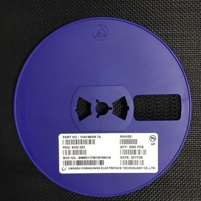 Diodo de conmutación de alta velocidad 1N4148WS con clasificación de 100V, corriente de 150mA, capacitancia ultra baja de 2pF, recuperación de 4ns, paquete miniatura SOD-323, calificado AEC-Q101 para aplicaciones automotrices y de uso general