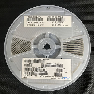 C3216JB1C476M160AB 47μF High-Capacitance MLCC 16V Rated Voltage X7S Dielectric 1206 Package 20% Tolerance High CV Density Stable Performance Ideal for Power Supply Decoupling