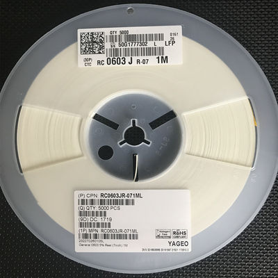 RC0603JR-071ML 1mΩ 5% 0603 Shunt Resistor 0.1W Power 75V Rated High Current Capability Stable Thick Film Tape & Reel Packing RoHS Compliant Cost-Effective Solution