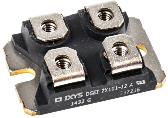 DSEI2X101-12A 1200V 2x101A Diodo Dual Recuperación Ultra-Rápida Baja Recuperación Inversa Conmutación Suave Baja VF Alta dI/dt Paquete Aislado Ideal para Snubber y Soldadura