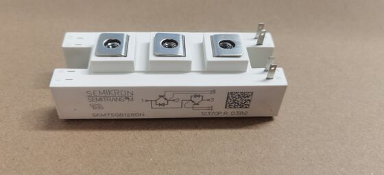 SKM75GB128DN 1200V, 75A Módulo IGBT Dual Bajo VCE(sat) 1.9V Conmutación Rápida Diodo Integrado Capacidad SC 10µs Paquete SEMITOP2 Pines Press-Fit Certificado UL para Variadores e Inversores