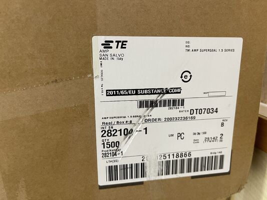 282104-1 2 Posición 5.0mm Pitch Wire-to-Board Header Vertical Through Hole Envuelto con bloqueo de fricción polarizado UL 94V-0 para fuentes de alimentación y controles industriales