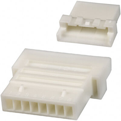 PALR-08VF Carcasa de conector de 8 posiciones y paso de 2.0 mm, serie PA, receptáculo, terminación de crimpado, bloqueo positivo, diseño compacto, 3A, 100V AC para aplicaciones de cable a placa