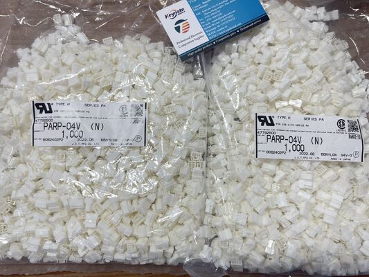 Carcasa de conector PARP-04V de 4 posiciones y paso de 2.0 mm, serie PA, receptáculo, terminación de crimpado, bloqueo positivo, compacto, capacidad de 3 A, 100 V CA para cable a placa e iluminación LED